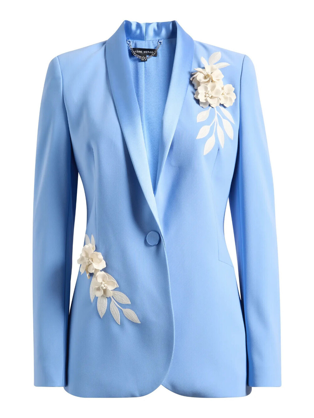 NEW, Allegra Floral Appliqué Blazer in Blue Sz 12 #SJ2731